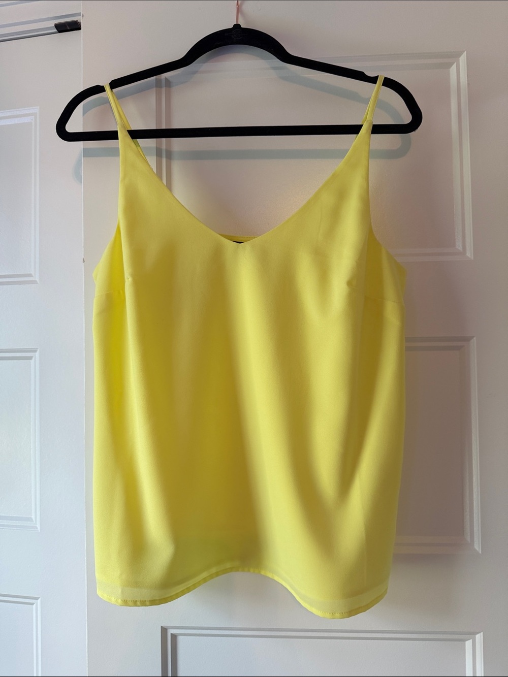 Banana Republic Factory Yellow V-Neck Spaghetti Strap Top